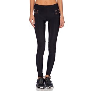 Blue Life Fit Zip Moto Legging - Black XS